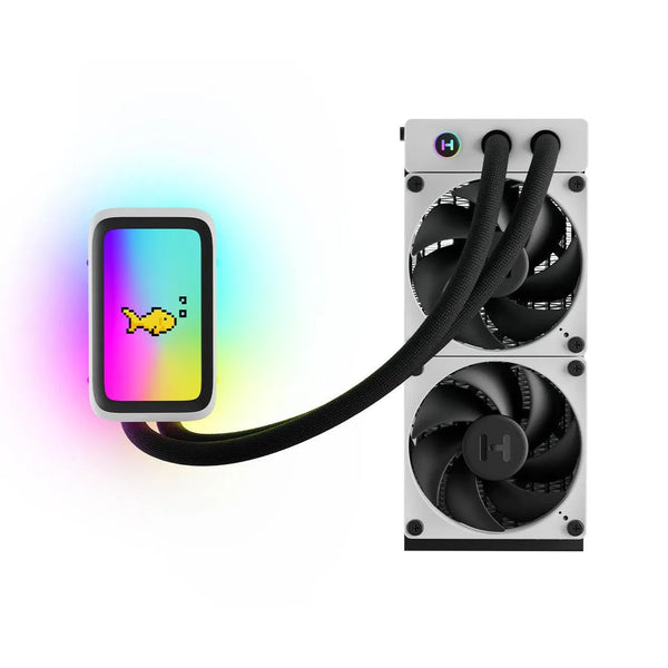 Hyte THICC Q60 240MM Digital and Dual Pump AIO Liquid Cooler (White) - Anigma
